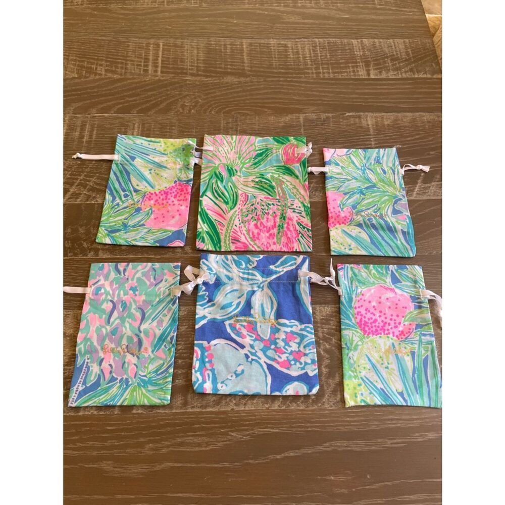 Brand New Set of 6 Lilly Pulitzer Jewelry Pouches
